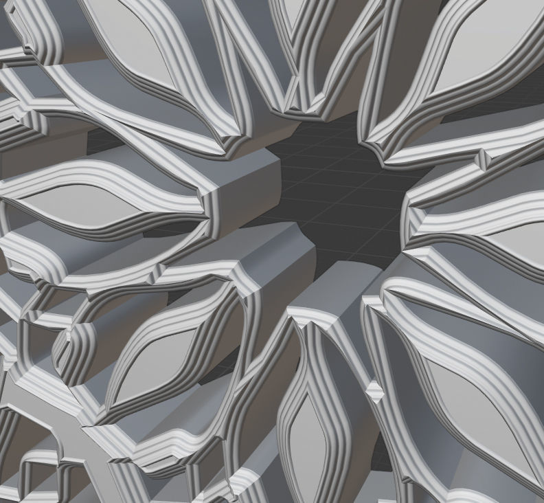 Crescent Pendant Pattern Moon Collection 5 3D print model_4