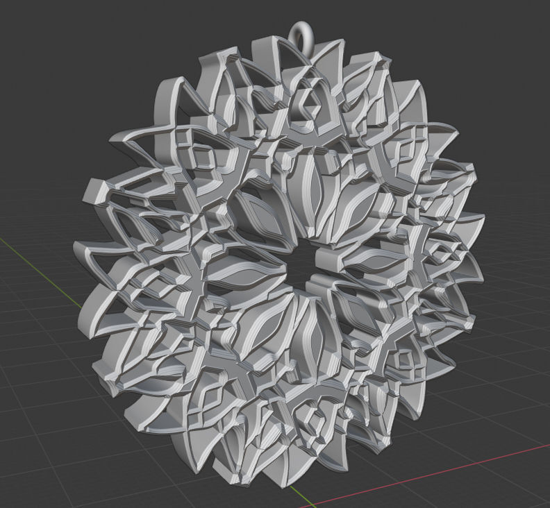 Crescent Pendant Pattern Moon Collection 5 3D print model_1