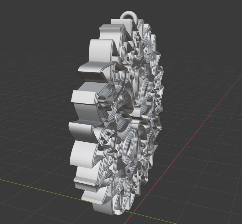 Crescent Pendant Pattern Moon Collection 5 3D print model_2