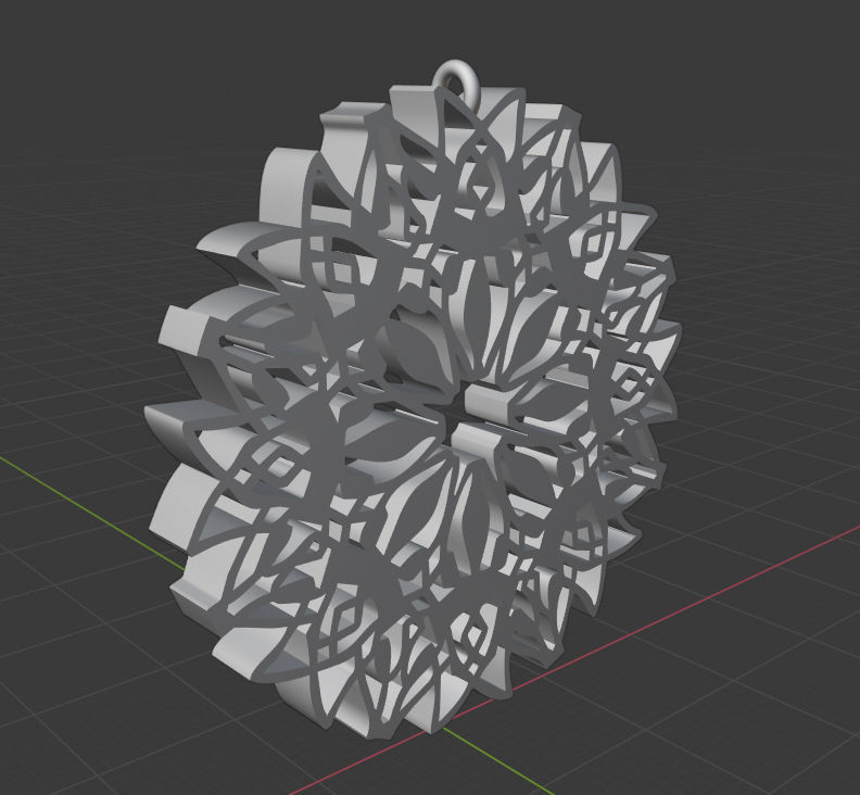 Crescent Pendant Pattern Moon Collection 5 3D print model_3