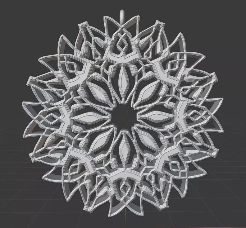 Crescent Pendant Pattern Moon Collection 5 3D print model_0