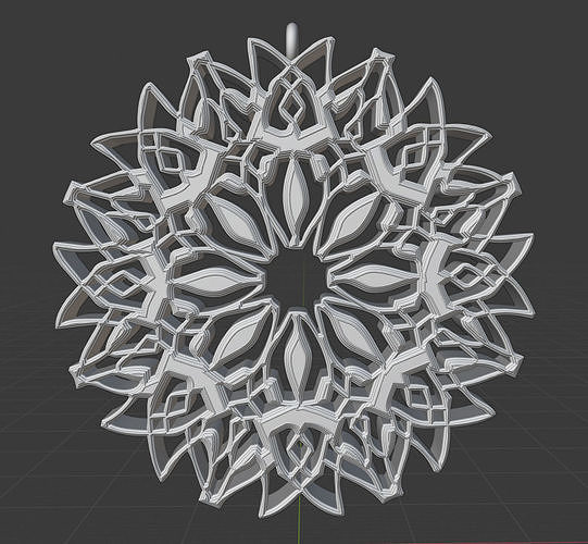 Crescent Pendant Pattern Moon Collection 5 3D print model