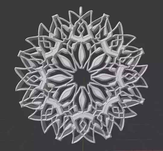 Crescent Pendant Pattern Moon Collection 5 3D print model
