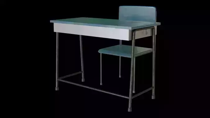 School Chair and table set 04