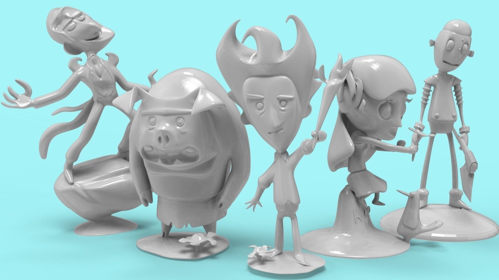 Dont starve character set 3D models for 3D printing 3D print model_4