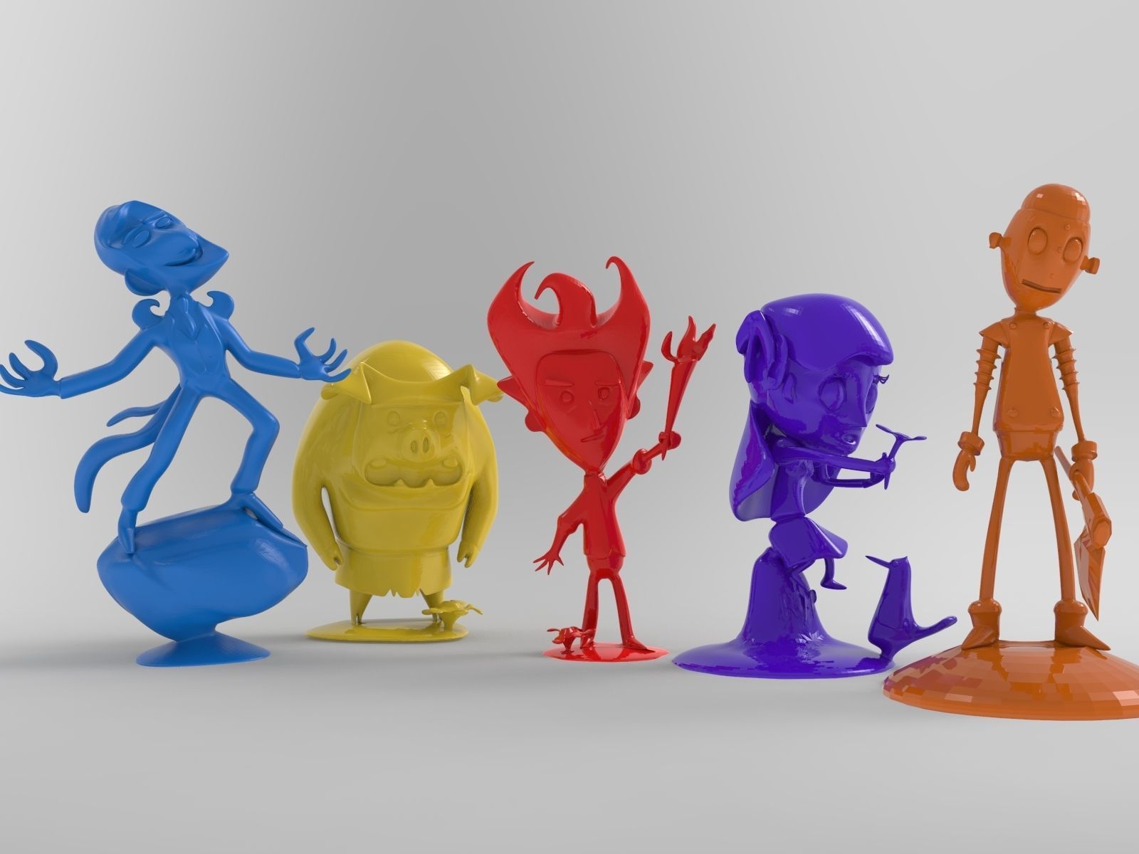 Dont starve character set 3D models for 3D printing 3D print model_2