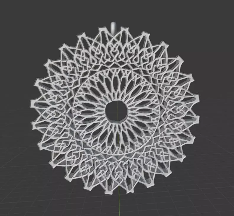 Crescent Pendant Pattern Moon Collection 5 3D print model