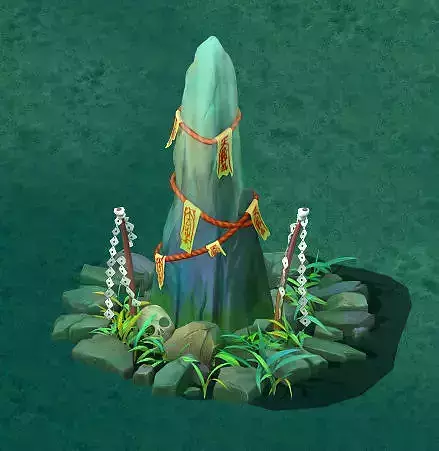 Cartoon version - the town of soul stone pillars