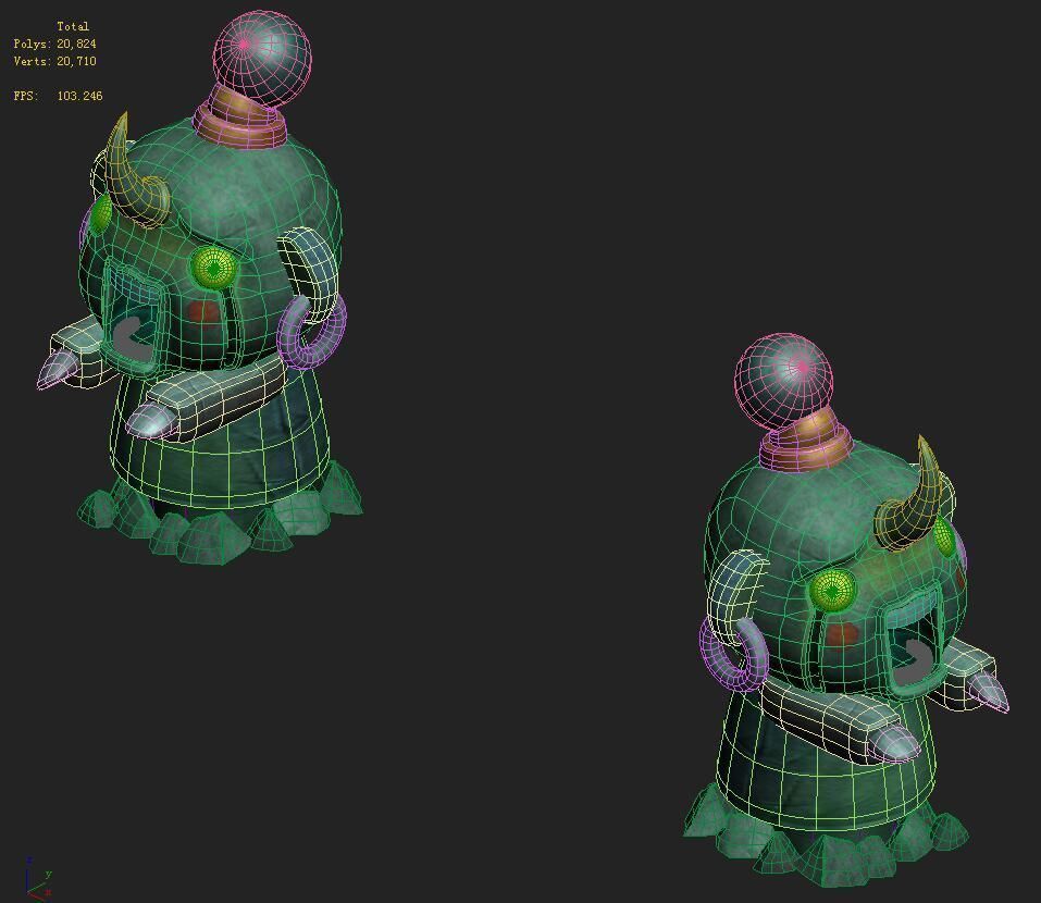 Cartoon version - grudge and grief 3D model_5