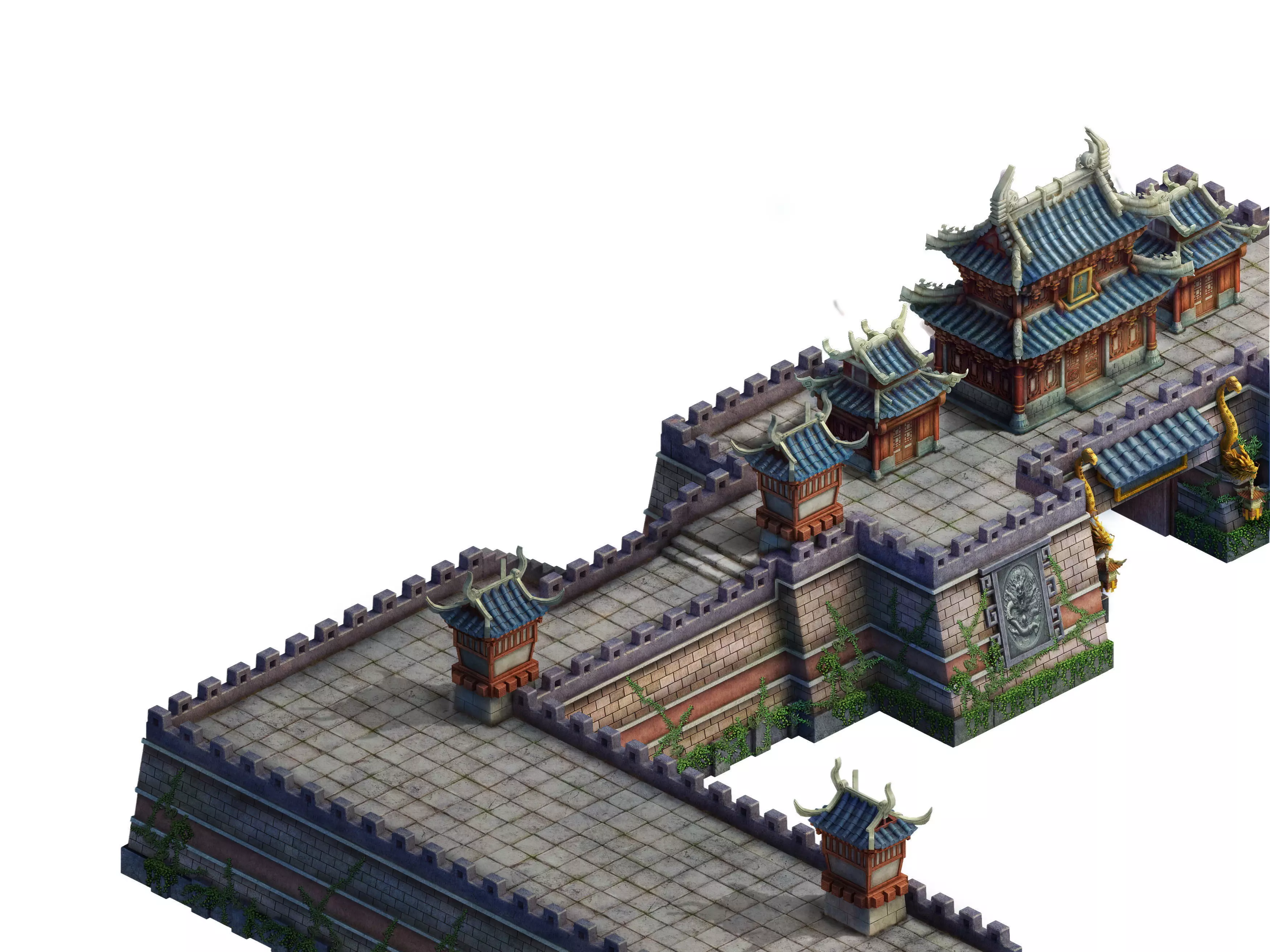 Cartoon - wall 3D model_0