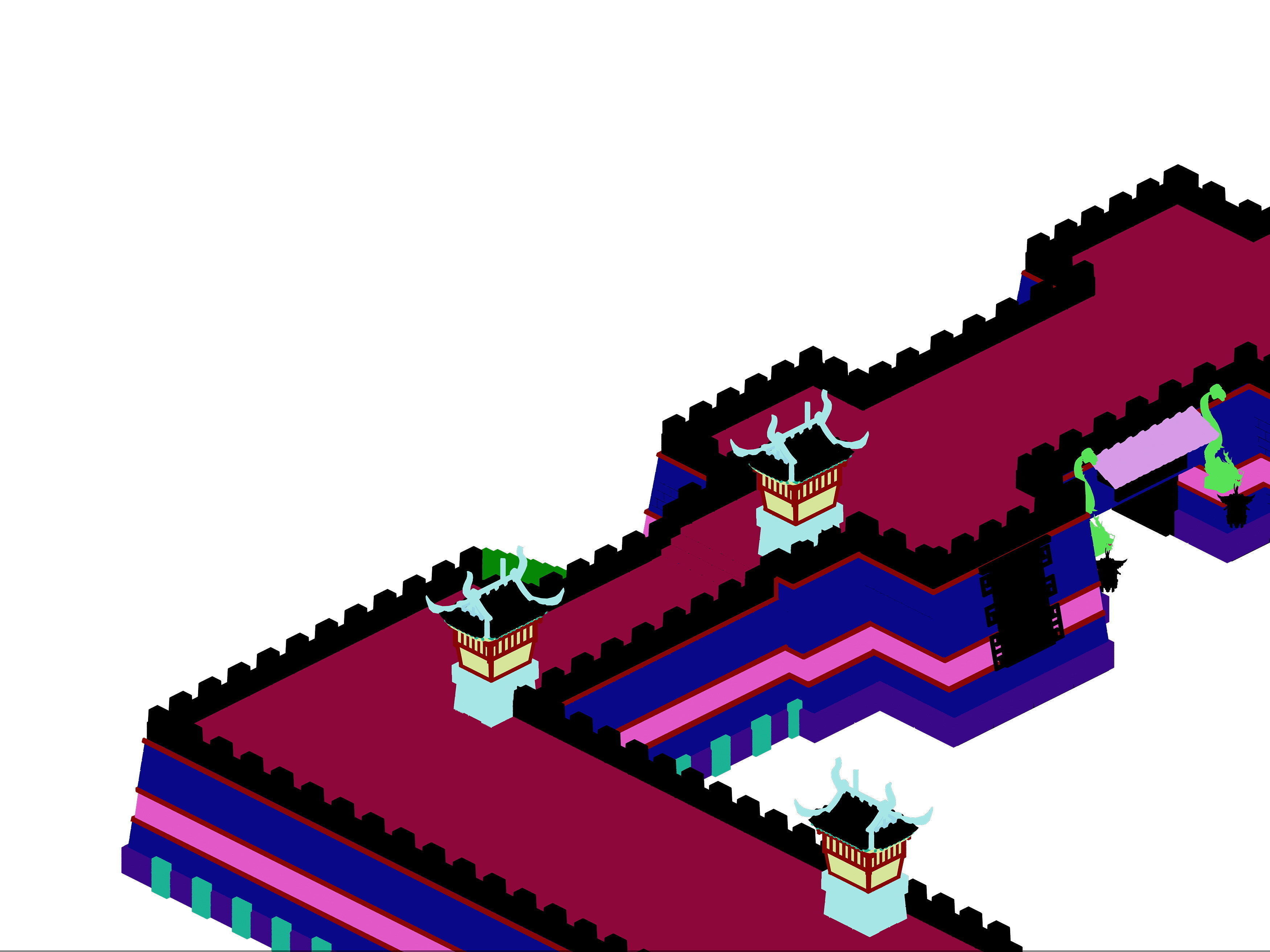 Cartoon - wall 3D model_3