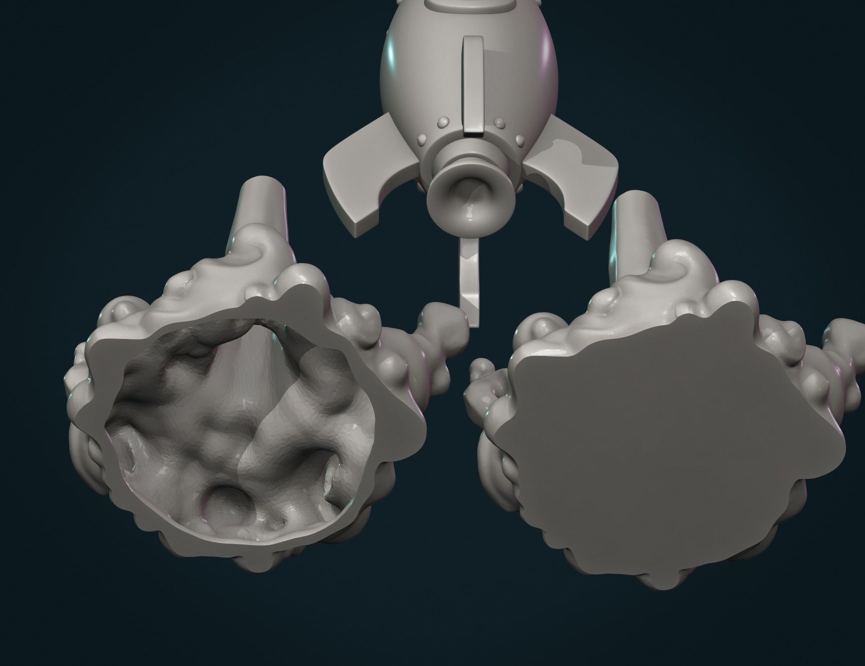 Cartoon Rocket 3D print model_15