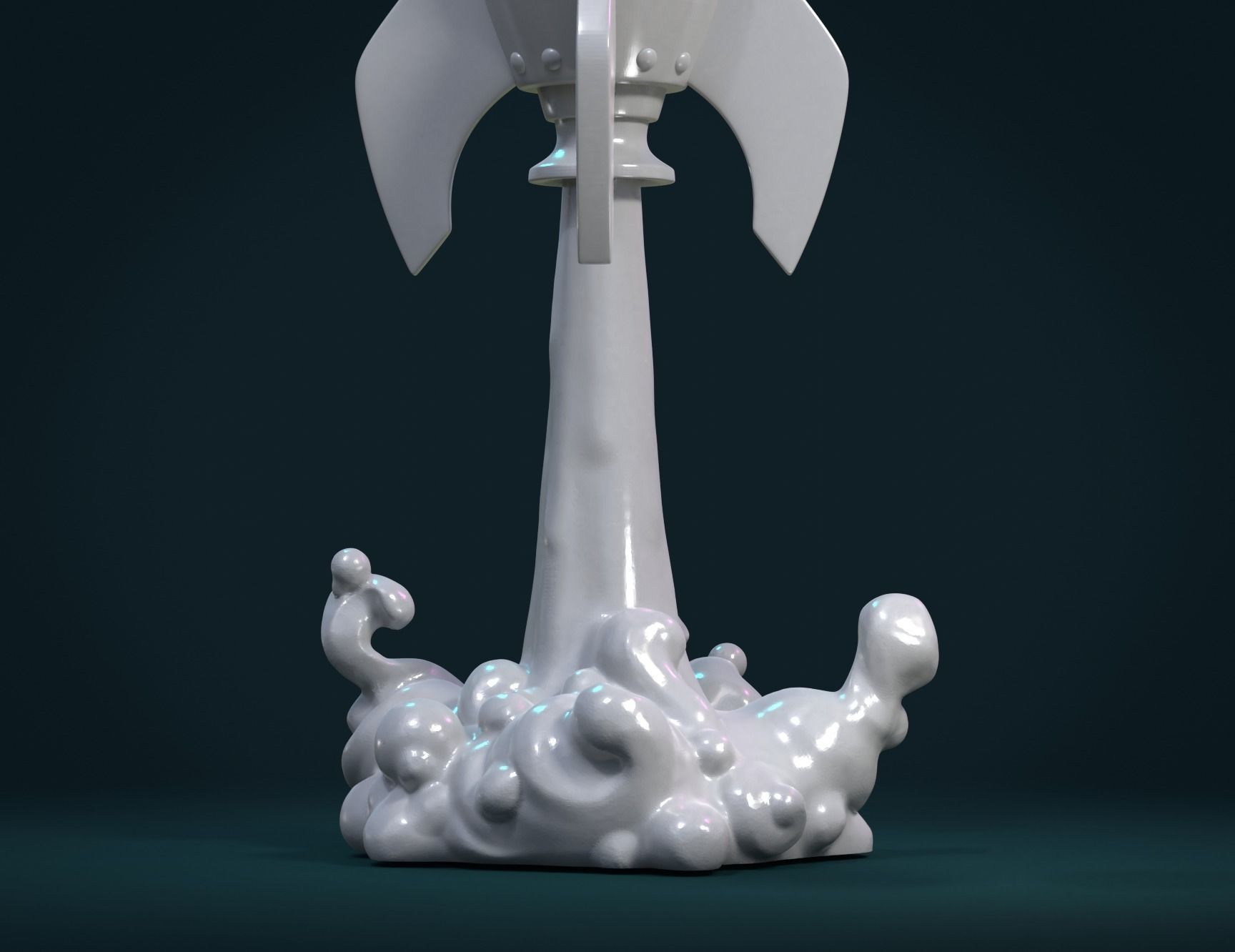 Cartoon Rocket 3D print model_11