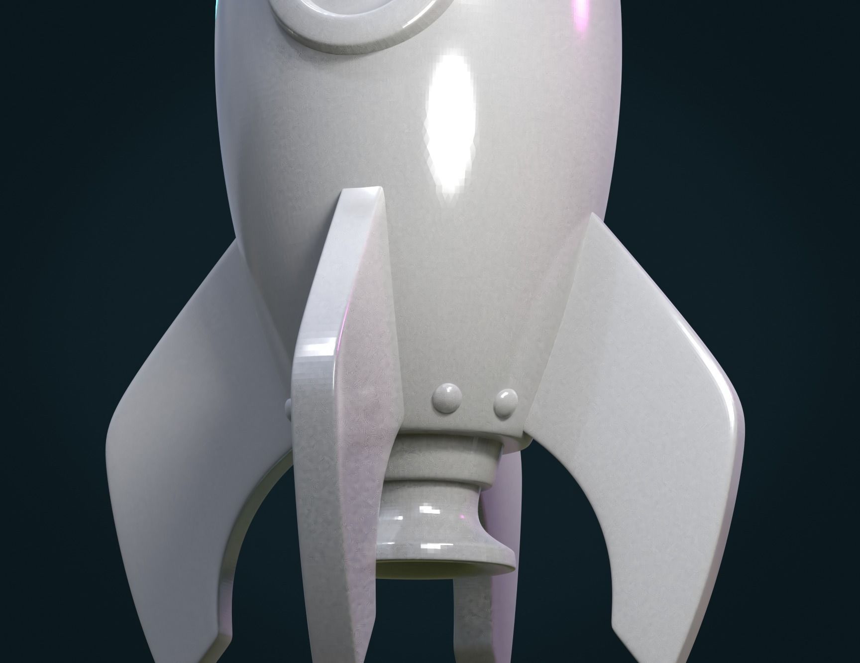 Cartoon Rocket 3D print model_8