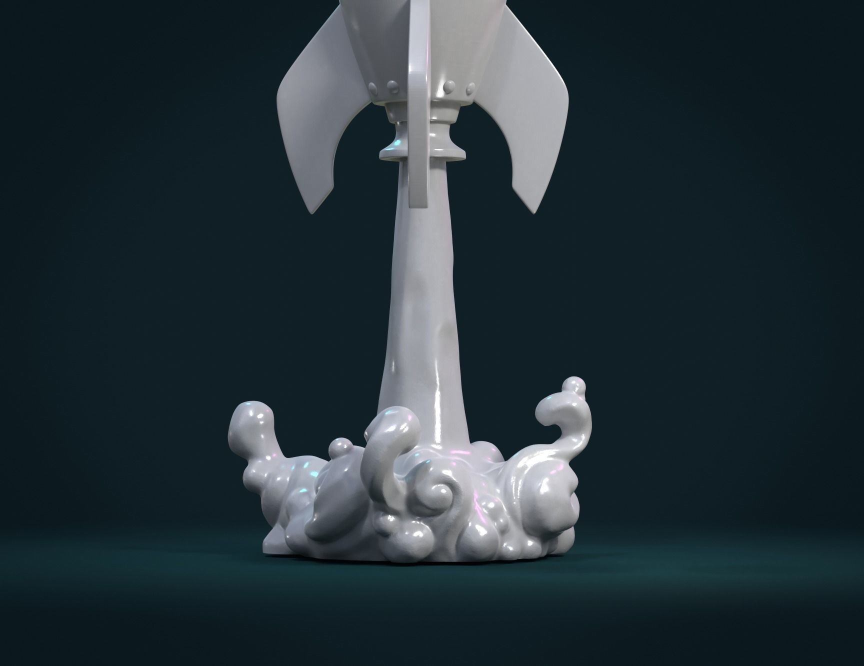 Cartoon Rocket 3D print model_12