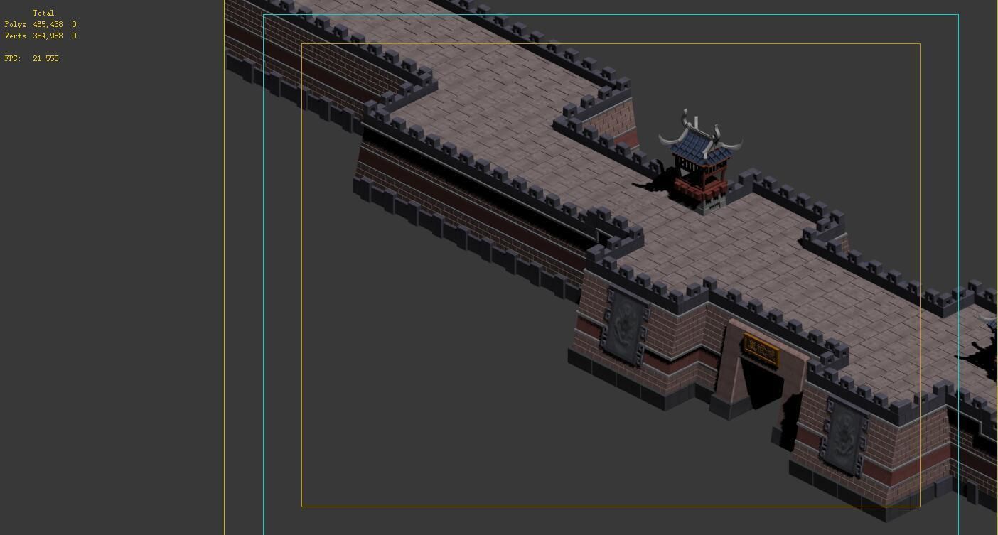 Cartoon - wall 02 3D model_4