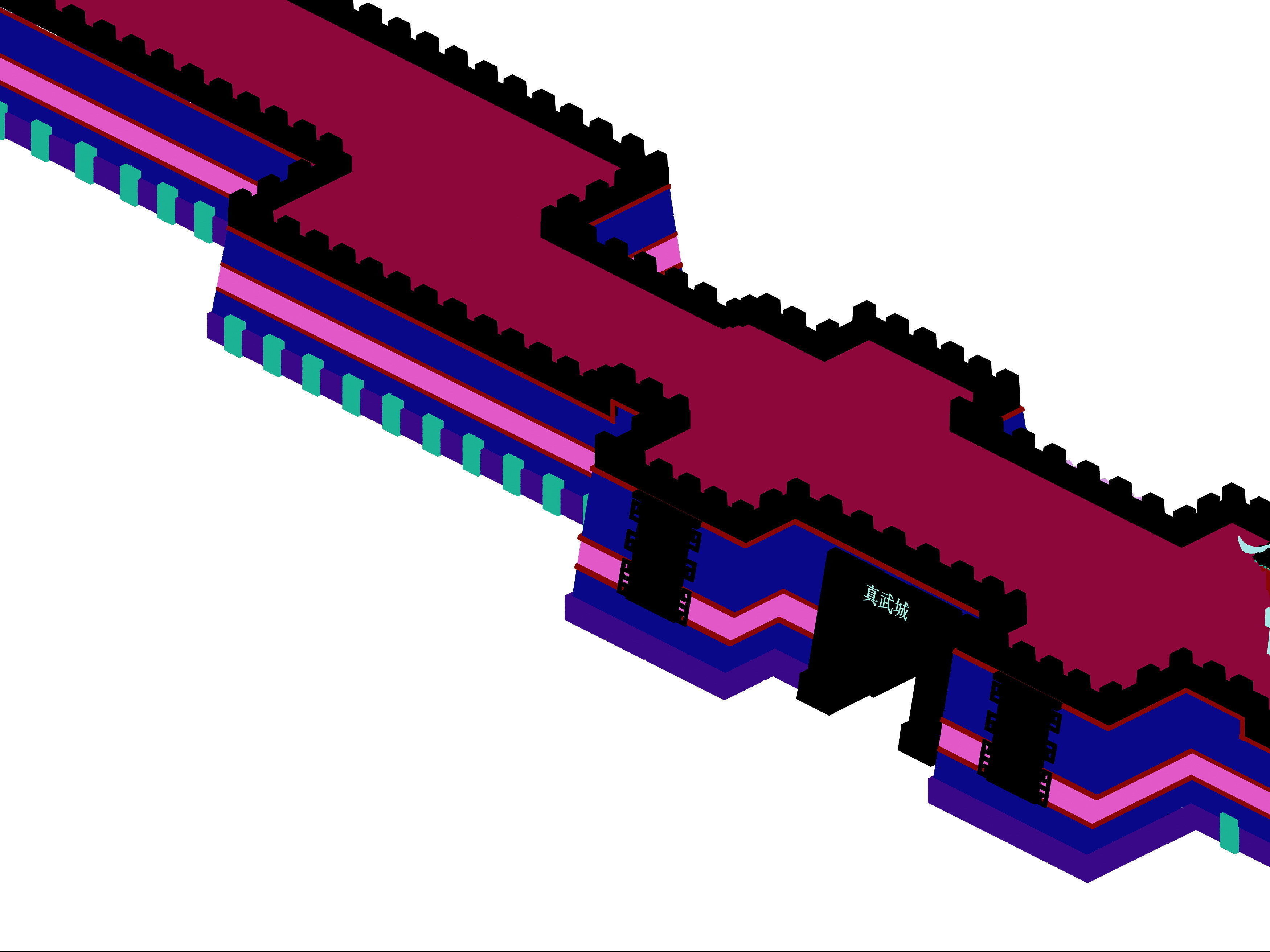 Cartoon - wall 02 3D model_3