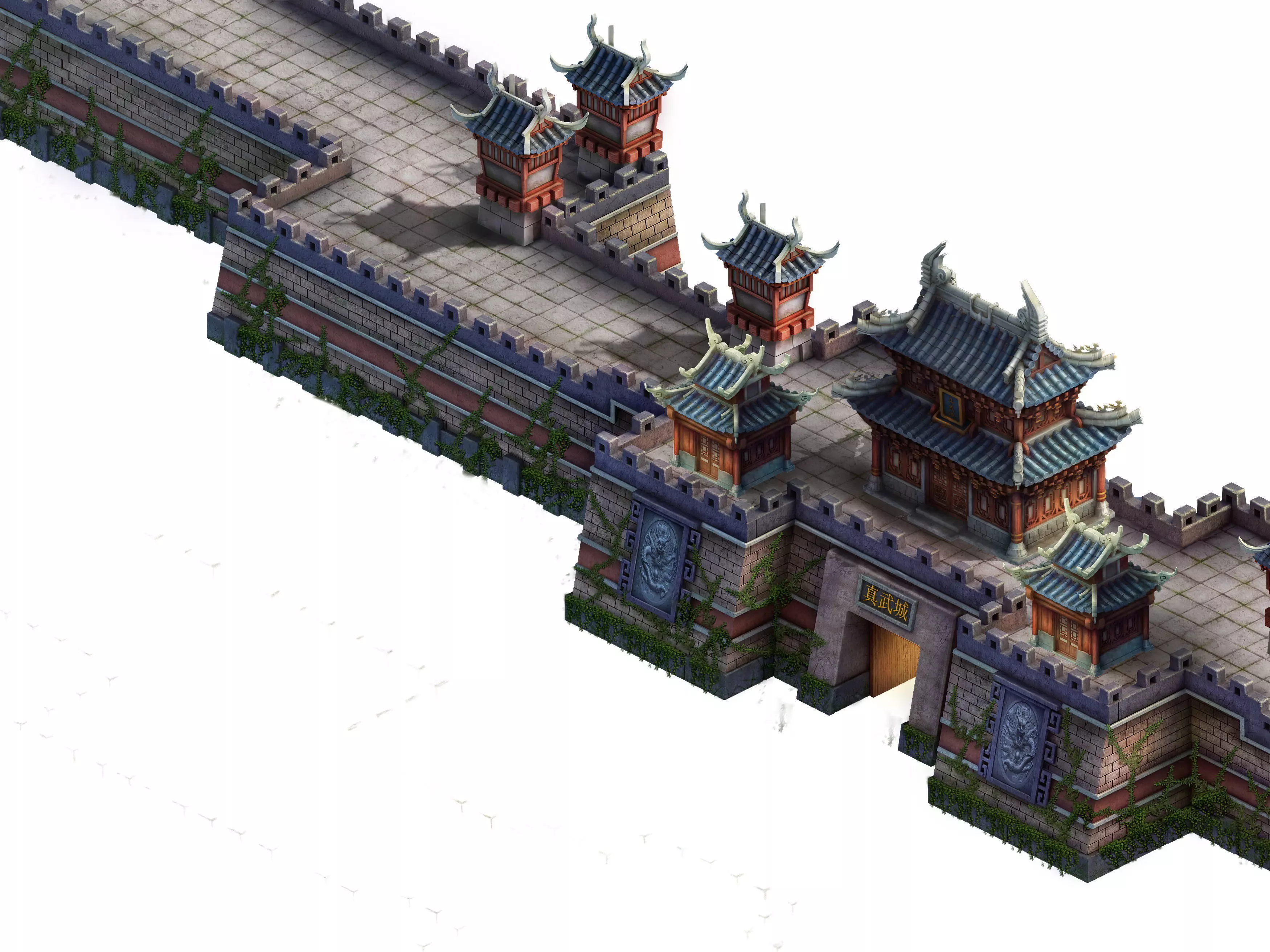 Cartoon - wall 02 3D model_0