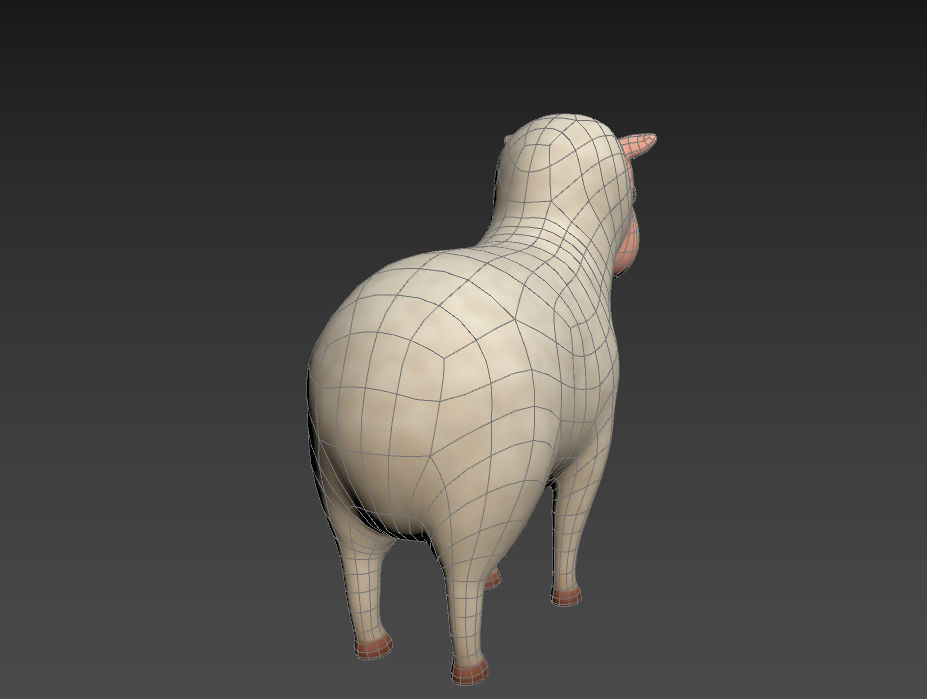 Cartoon Sheep 3D model_20