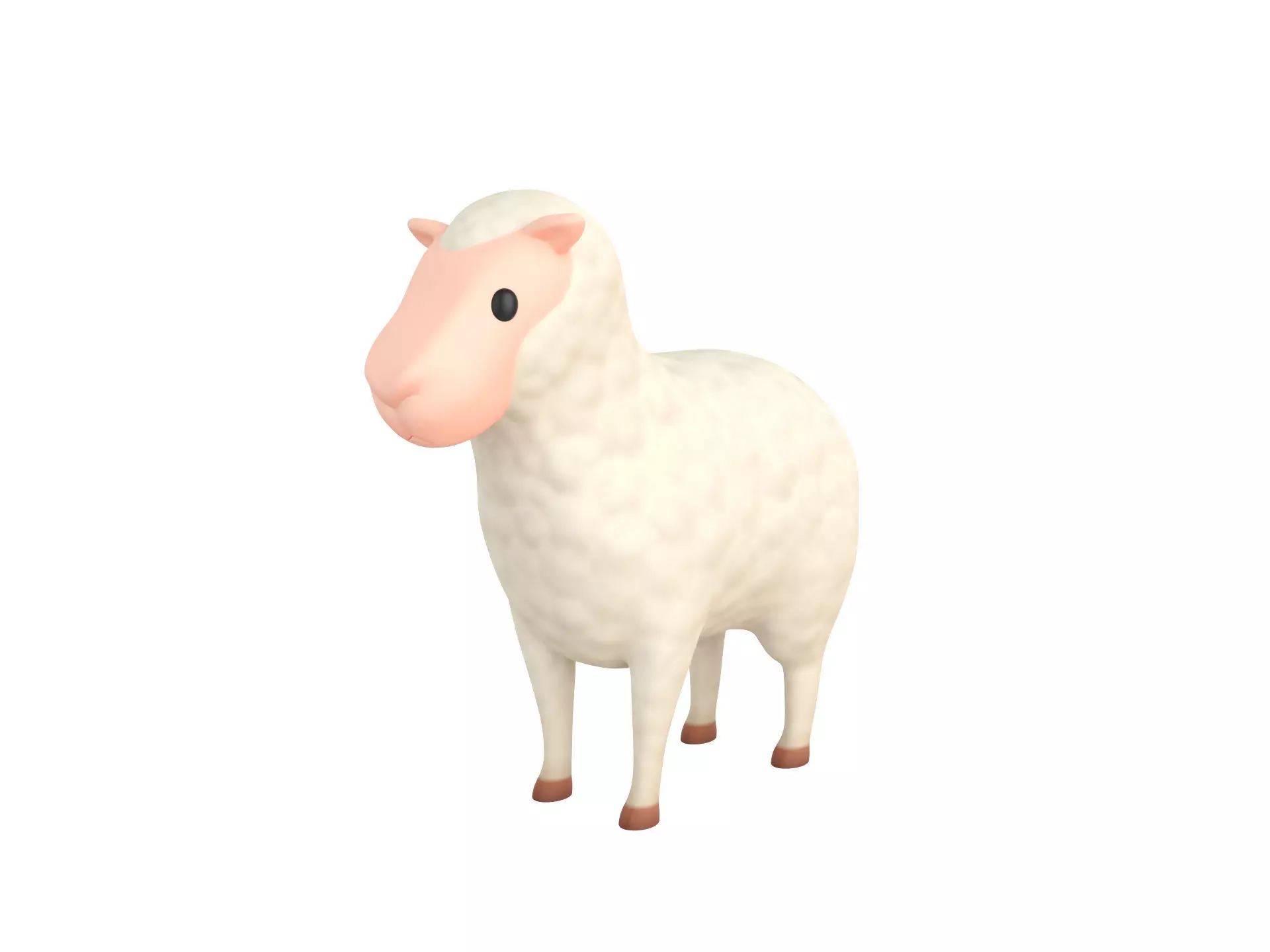 Cartoon Sheep 3D model_0