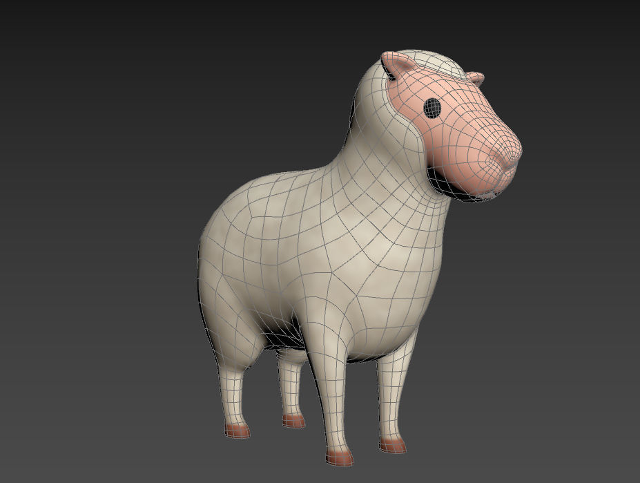 Cartoon Sheep 3D model_19