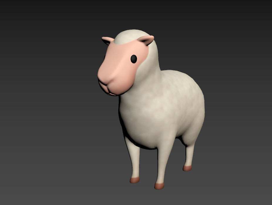 Cartoon Sheep 3D model_16
