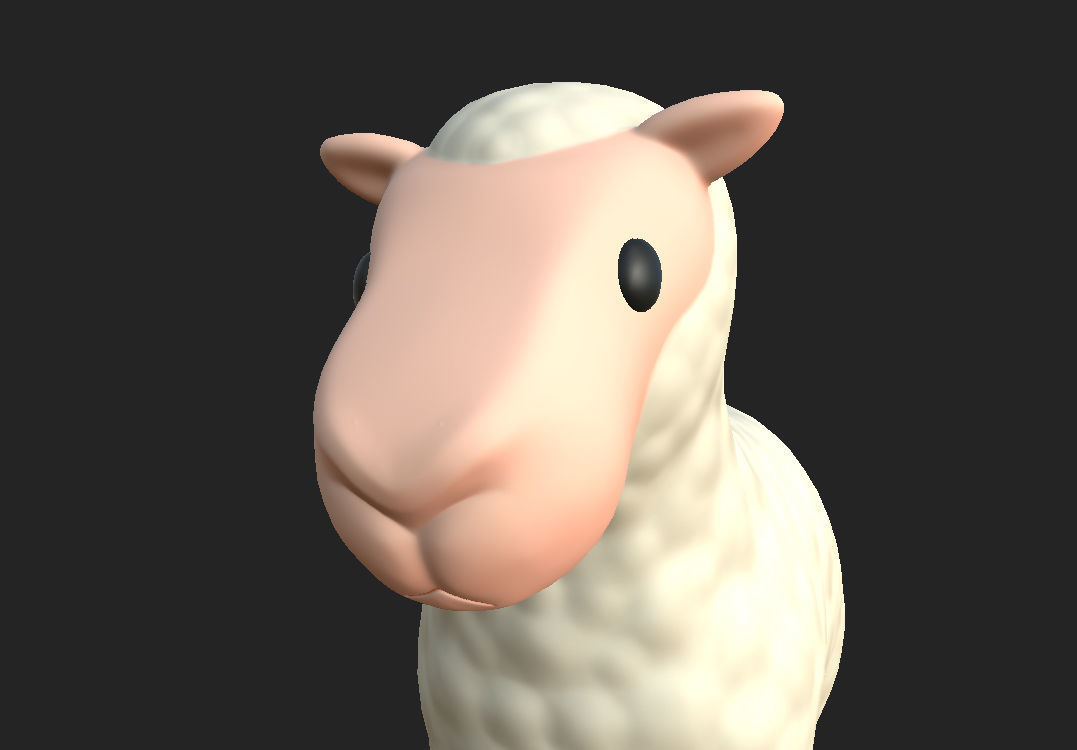 Cartoon Sheep 3D model_13