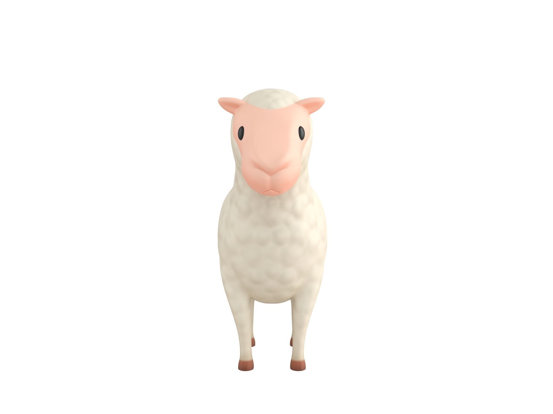 Cartoon Sheep 3D model_1