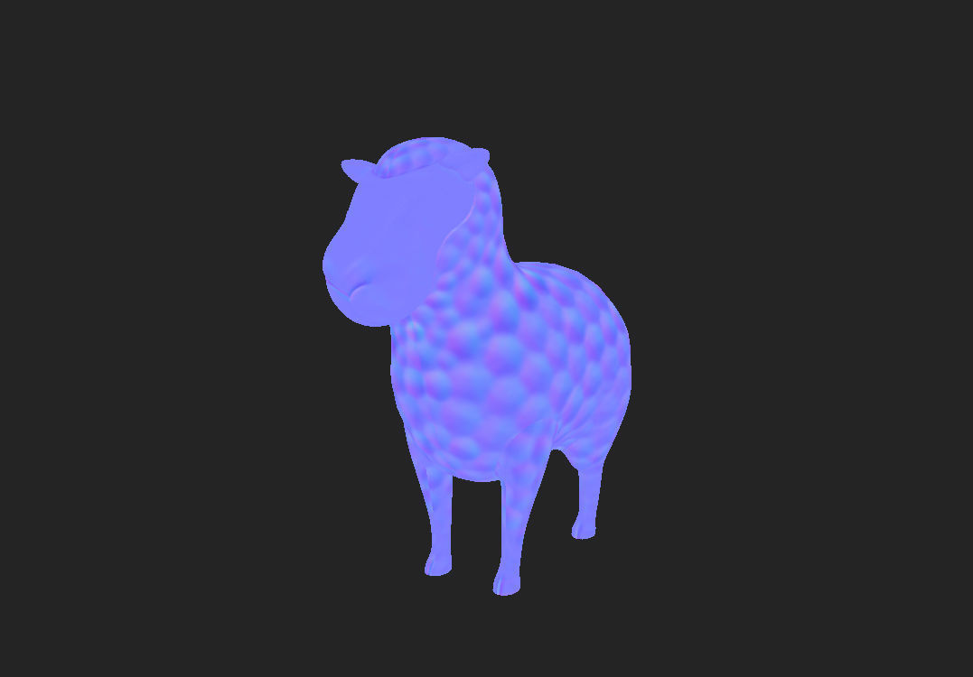 Cartoon Sheep 3D model_7
