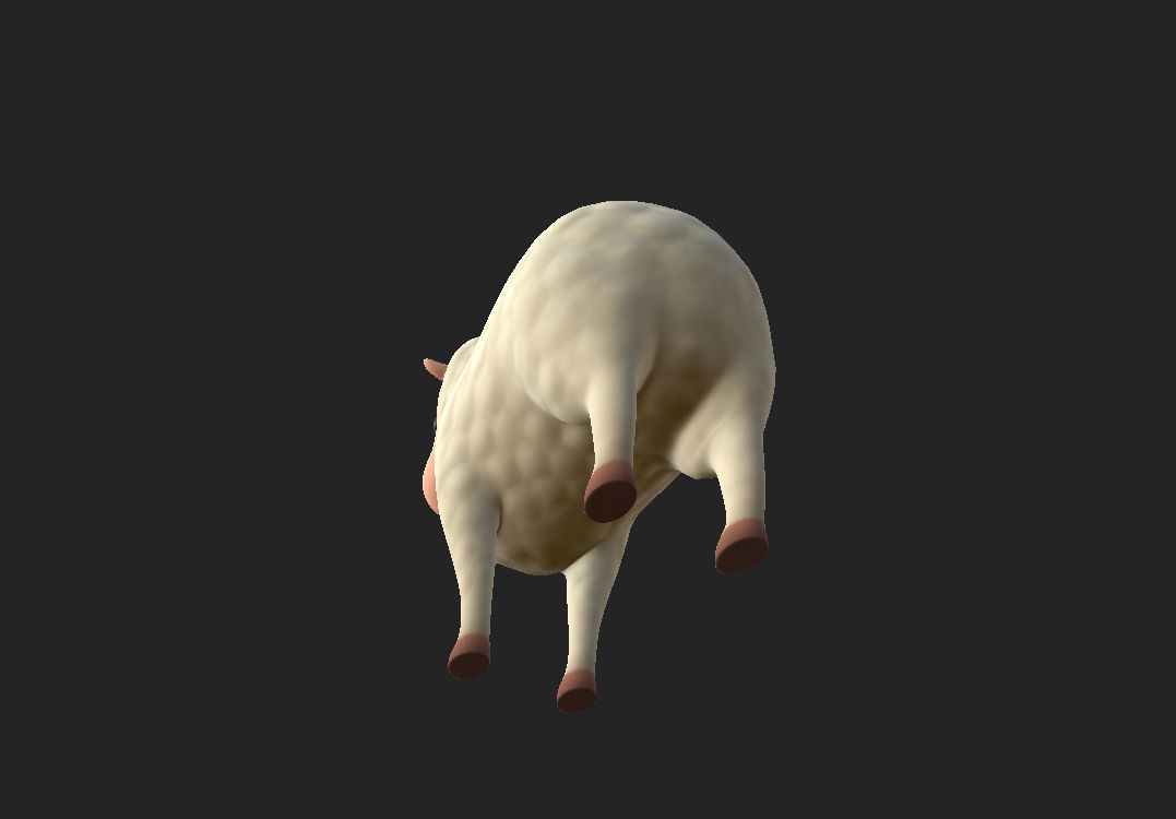 Cartoon Sheep 3D model_9