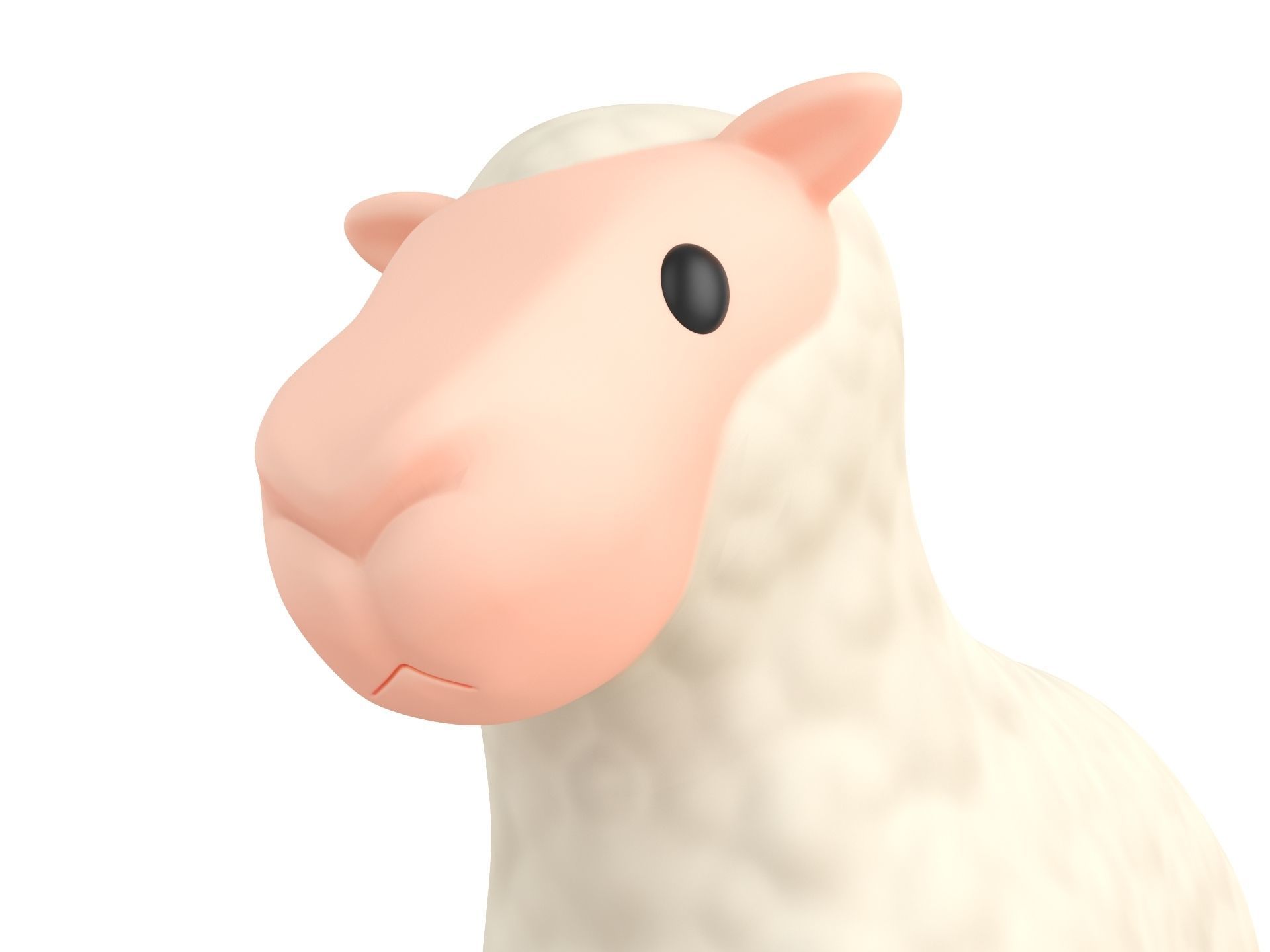 Cartoon Sheep 3D model_4