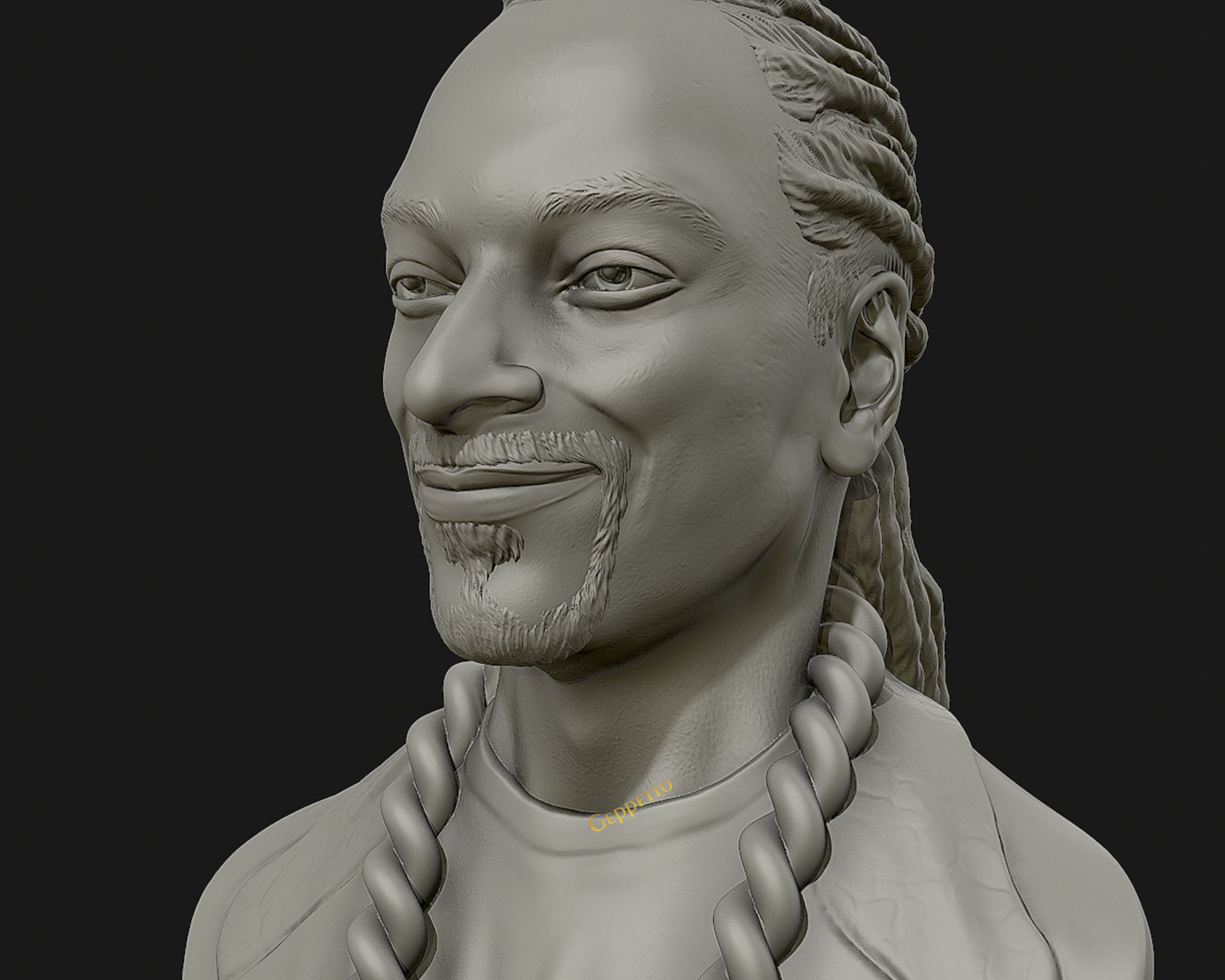 Snoop Dogg 3D sculpture Ready to 3D print  3D print model_2