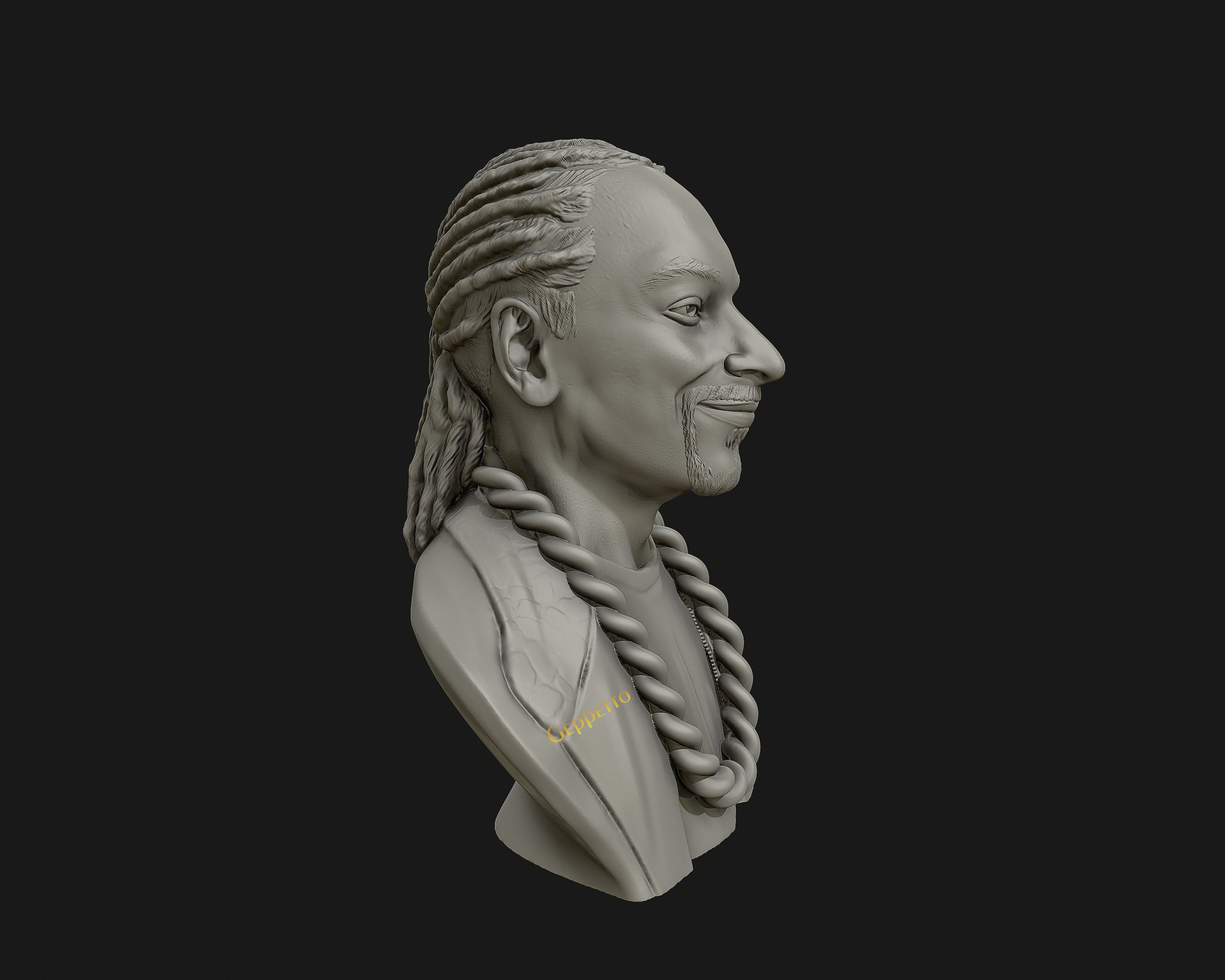 Snoop Dogg 3D sculpture Ready to 3D print  3D print model_20