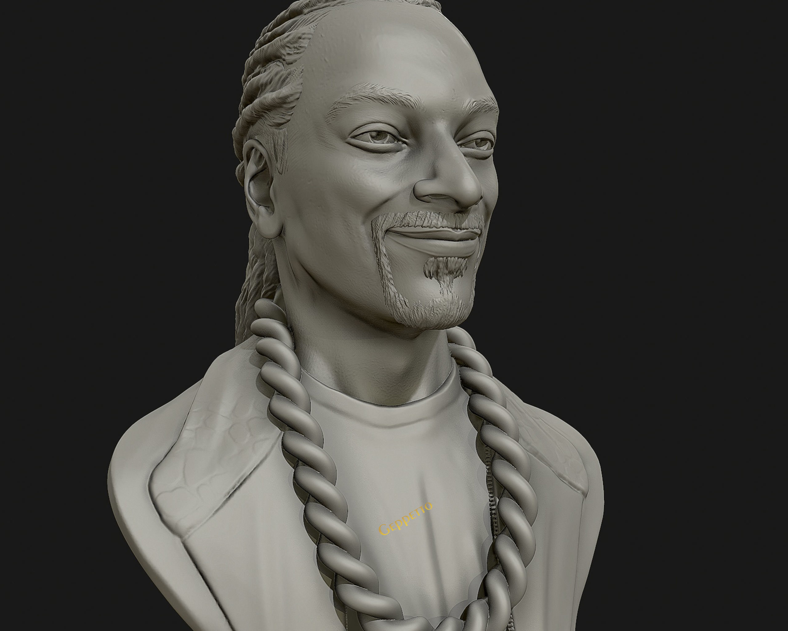 Snoop Dogg 3D sculpture Ready to 3D print  3D print model_3