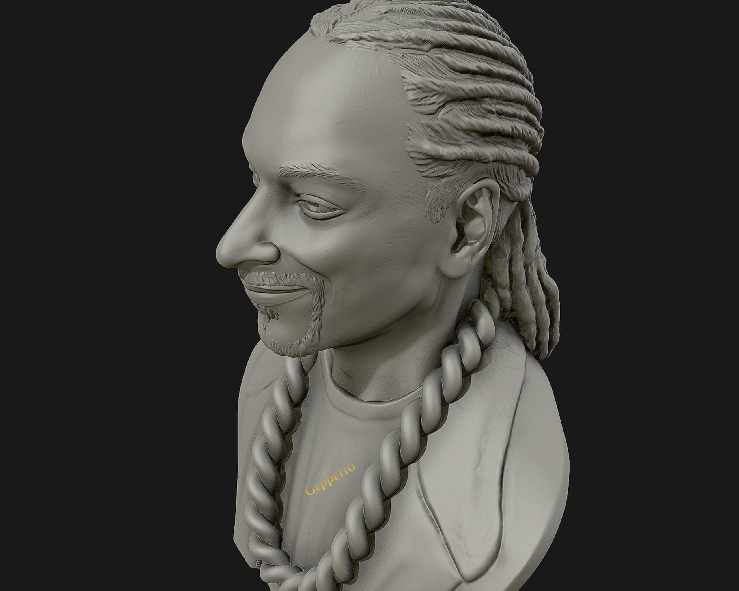 Snoop Dogg 3D sculpture Ready to 3D print  3D print model_4