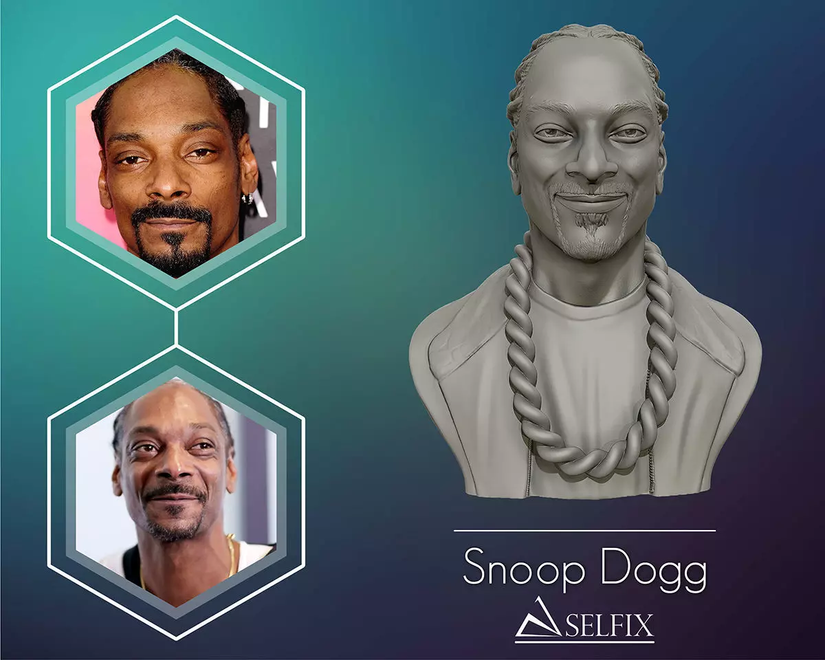 Snoop Dogg 3D sculpture Ready to 3D print  3D print model_0
