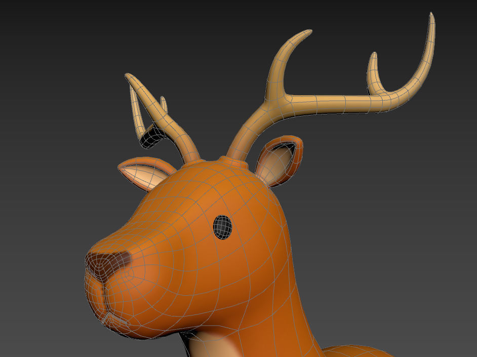 Cartoon Deer 3D model_20