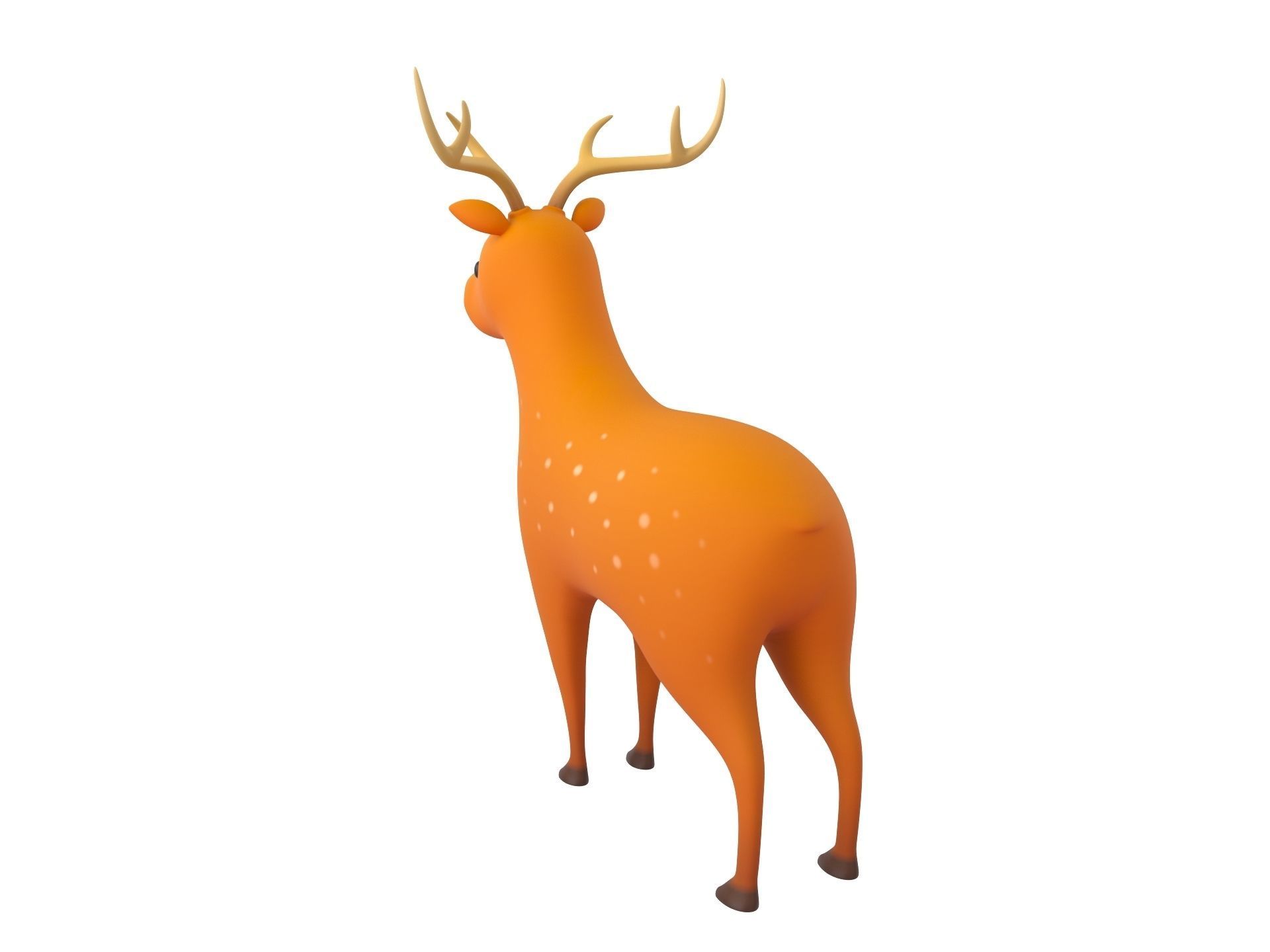 Cartoon Deer 3D model_3