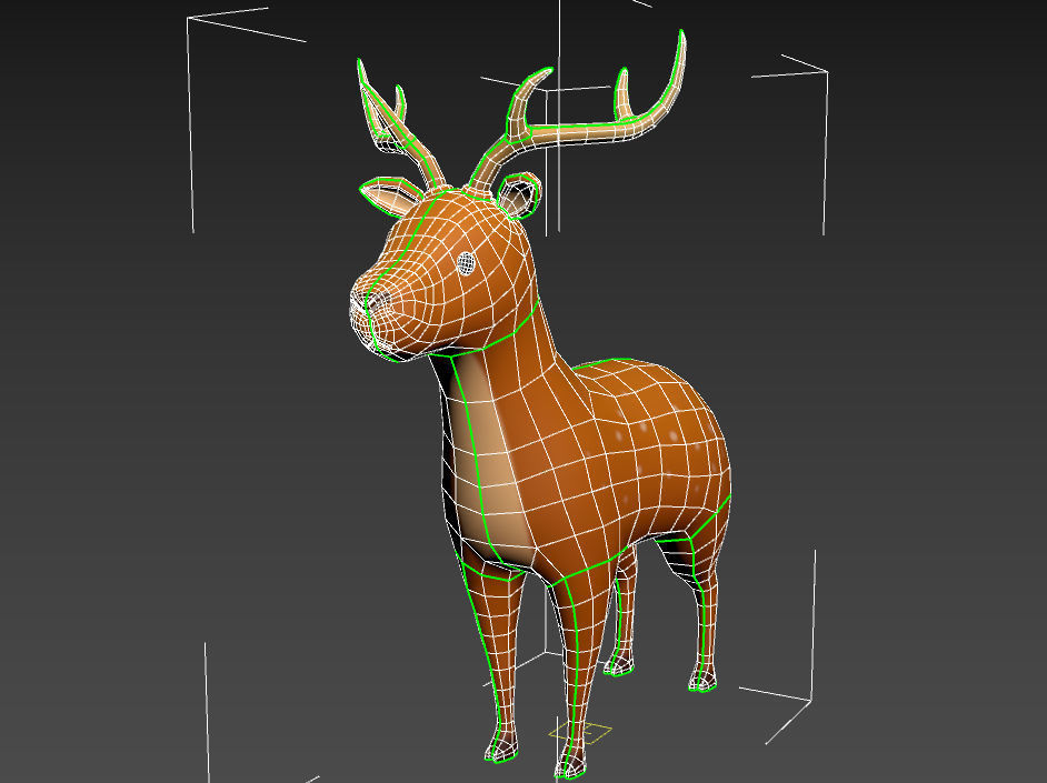 Cartoon Deer 3D model_21