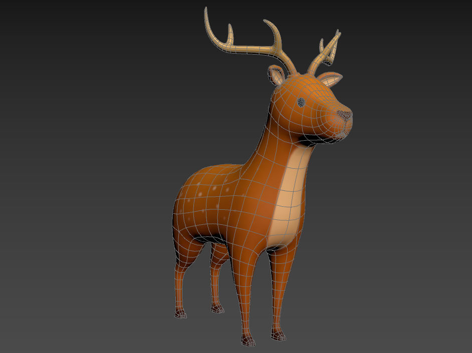 Cartoon Deer 3D model_17