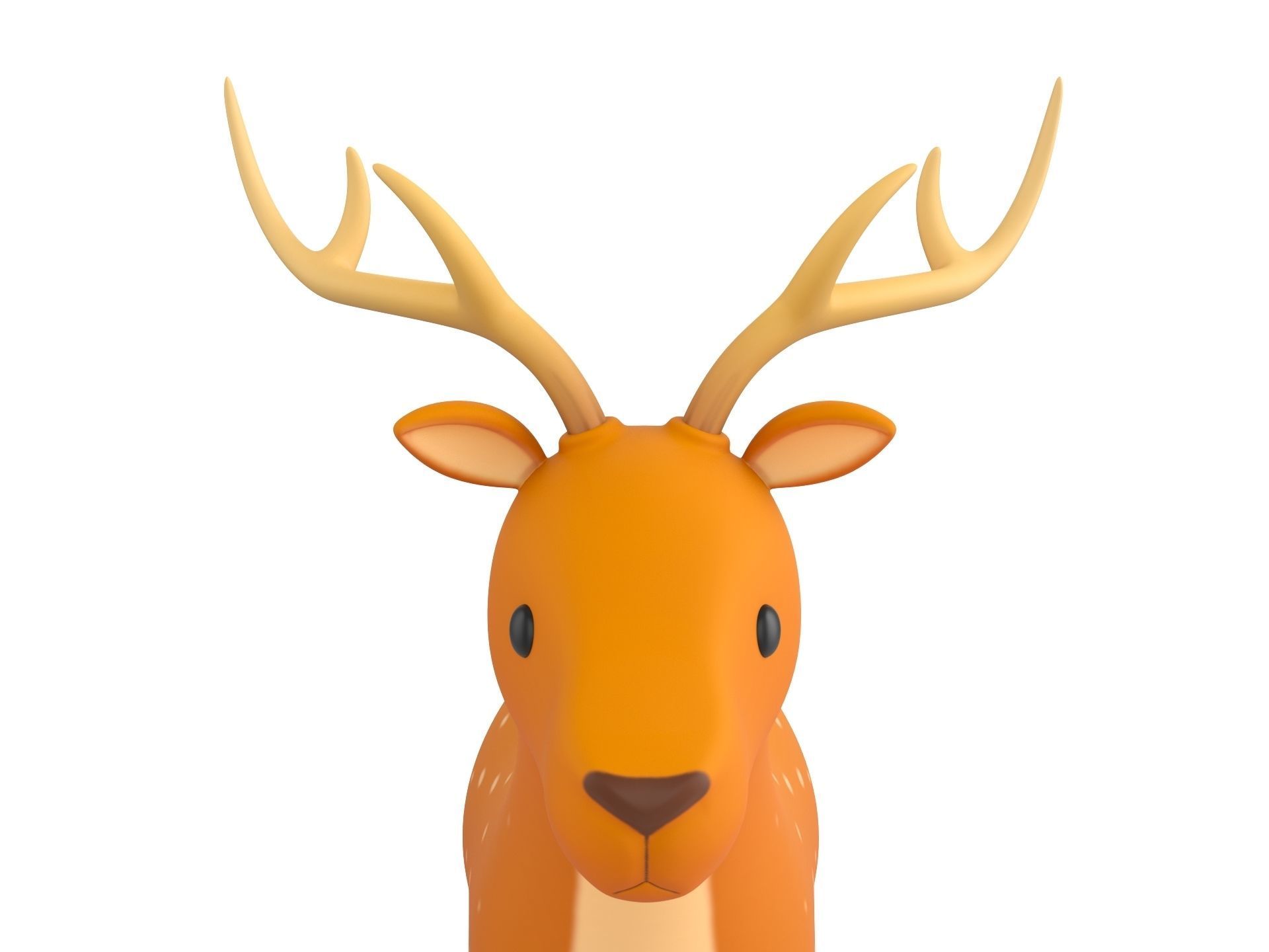 Cartoon Deer 3D model_4