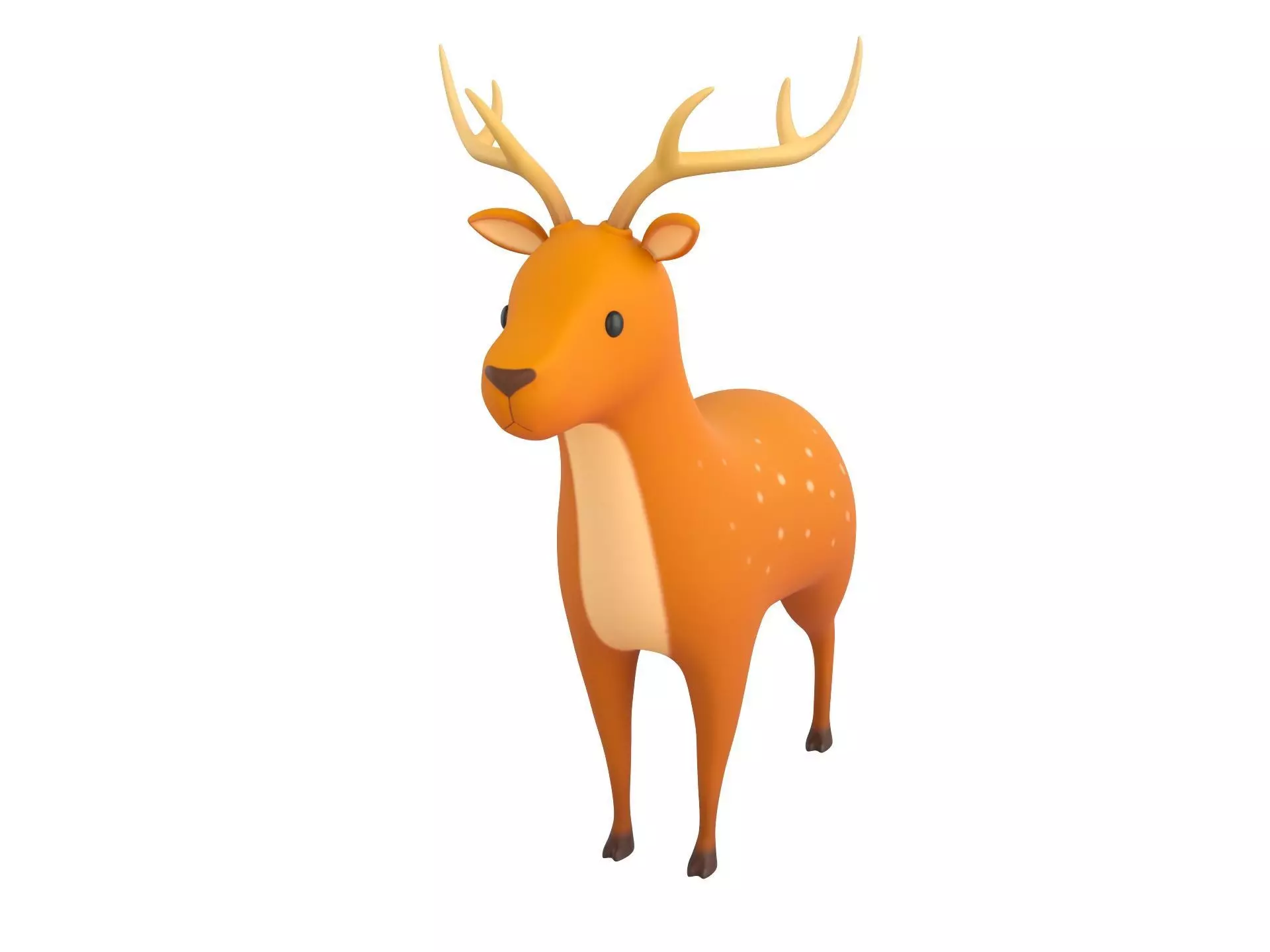 Cartoon Deer 3D model_0