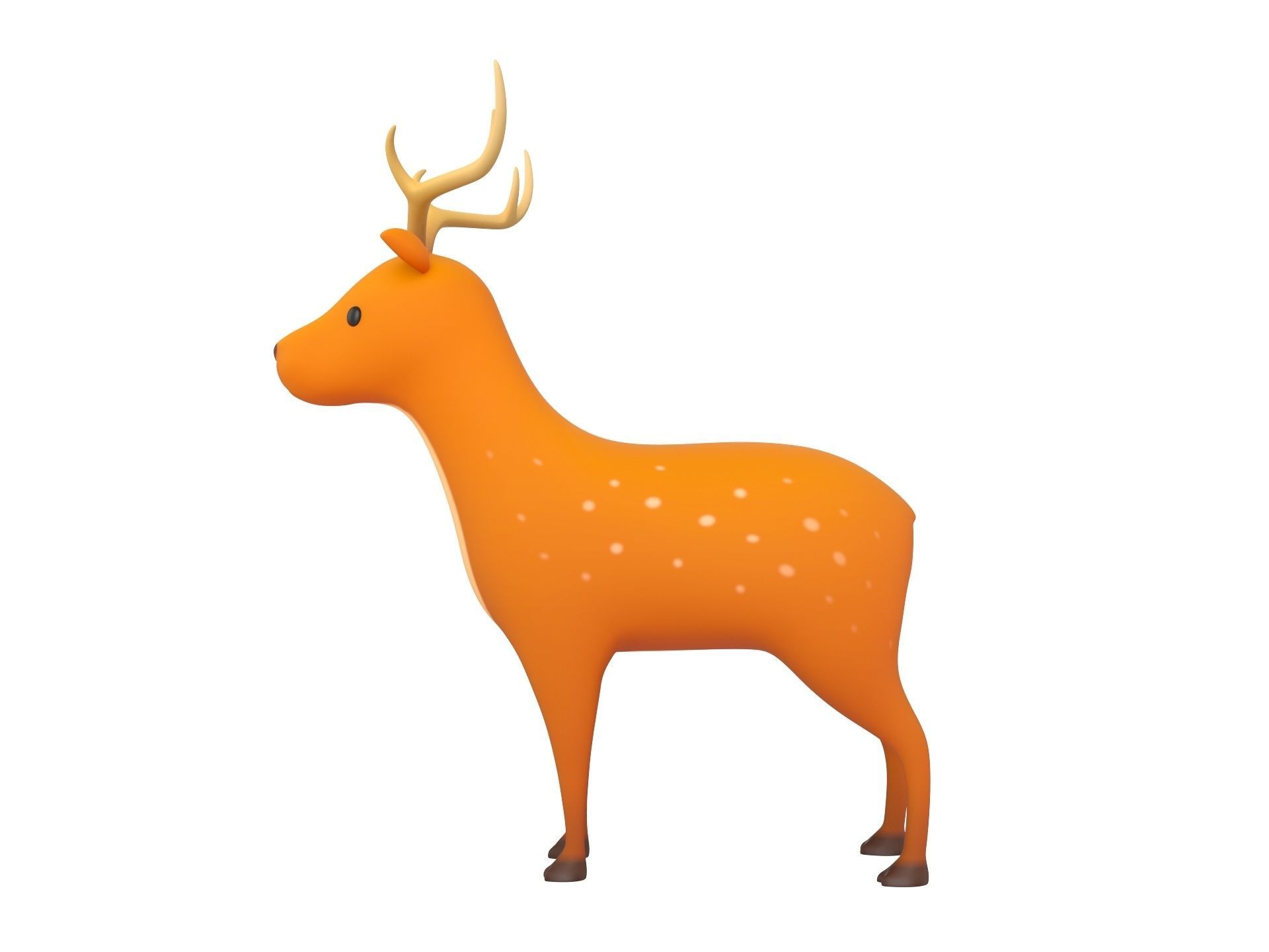 Cartoon Deer 3D model_2