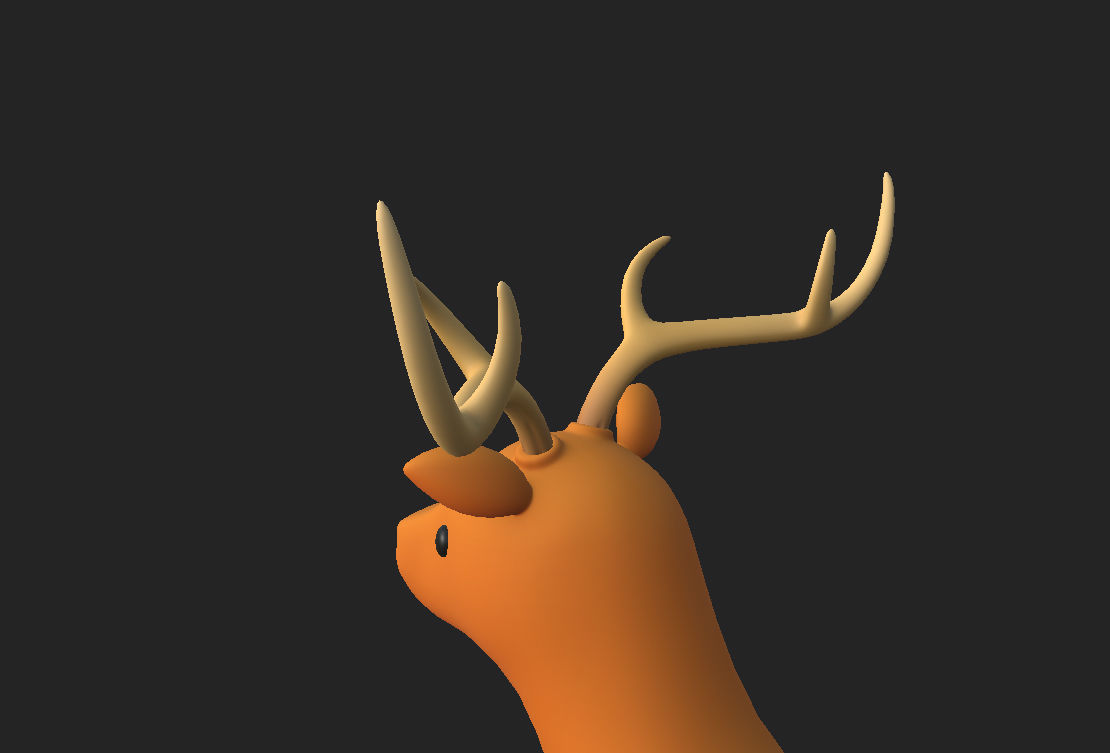 Cartoon Deer 3D model_10