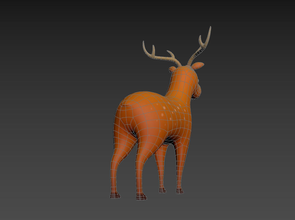 Cartoon Deer 3D model_19