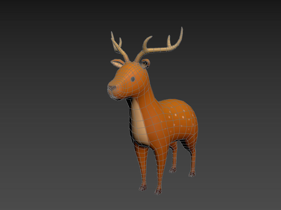 Cartoon Deer 3D model_15