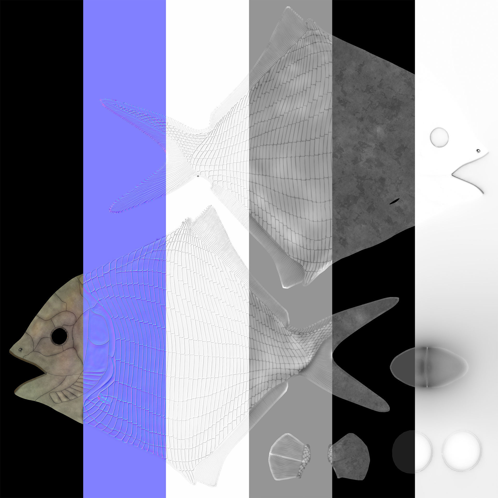 Extinct animals pack v6 Low-poly 3D model_53