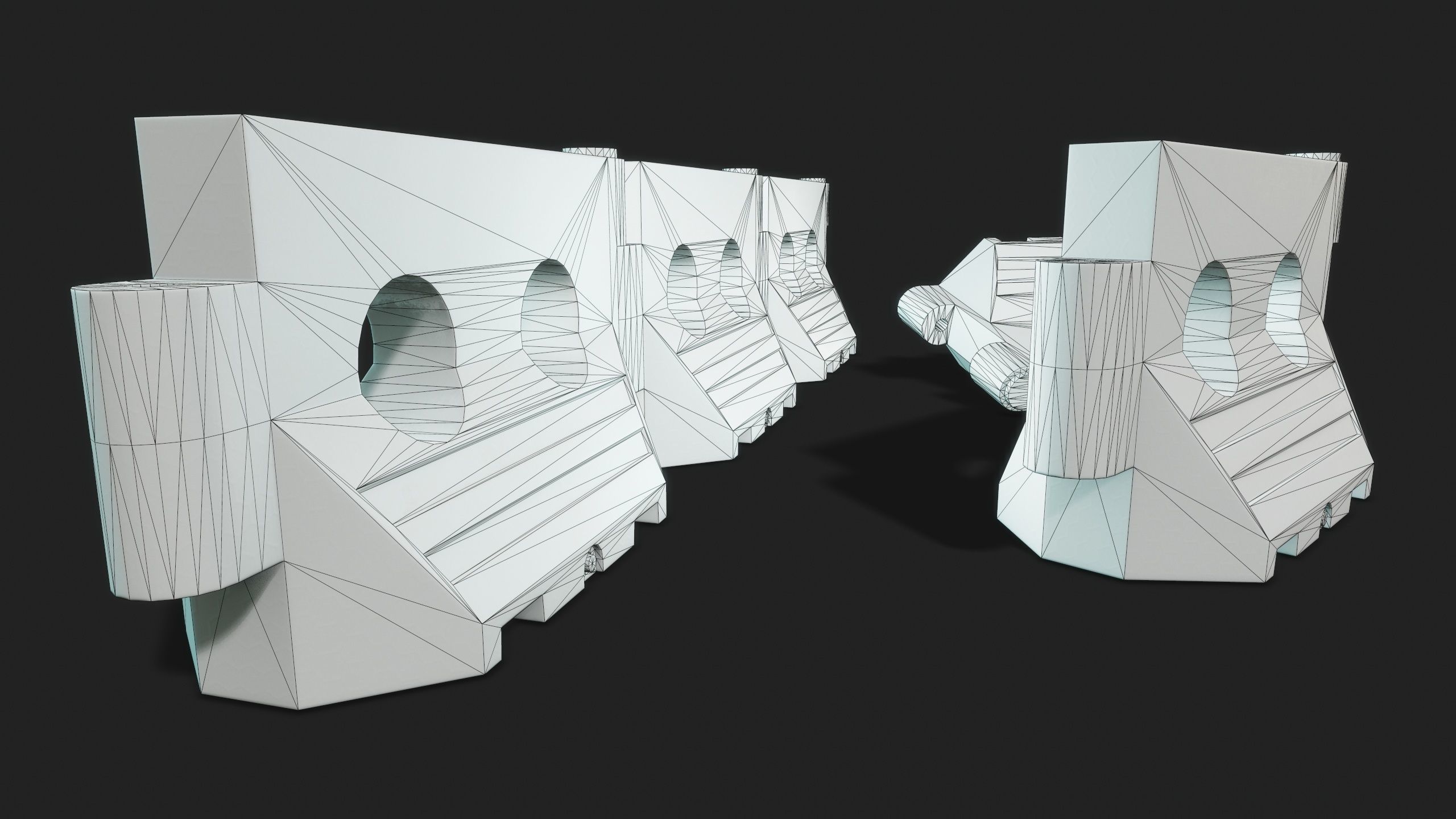 PLASTIC BARRIER 3D - Game Ready-VR Low-poly 3D model_19