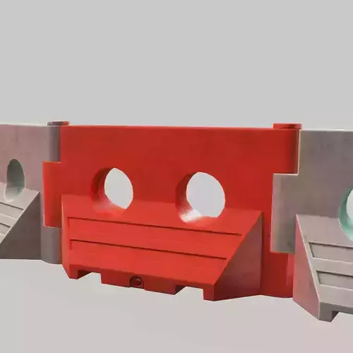 PLASTIC BARRIER 3D - Game Ready-VR Low-poly 3D model