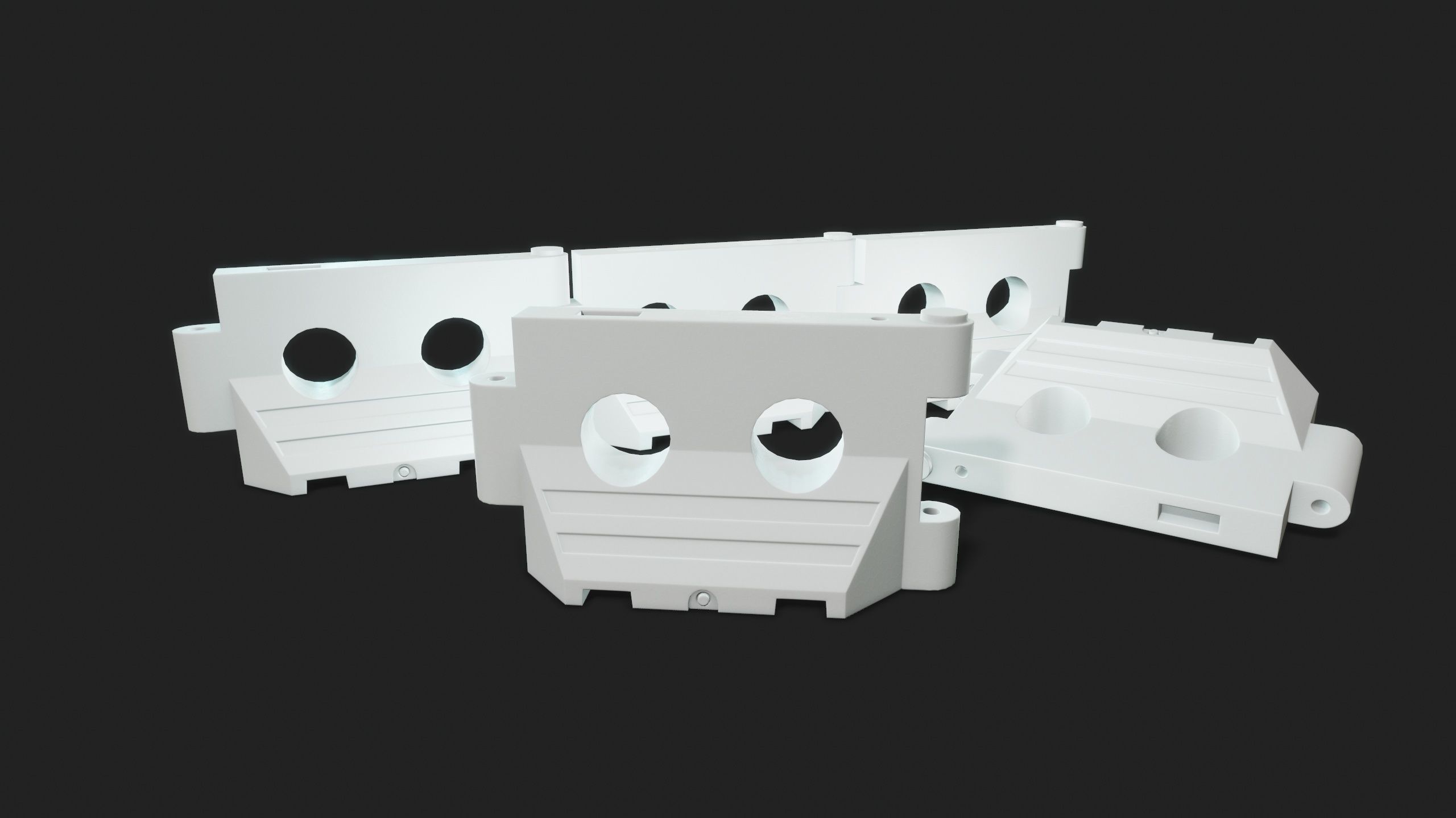 PLASTIC BARRIER 3D - Game Ready-VR Low-poly 3D model_13